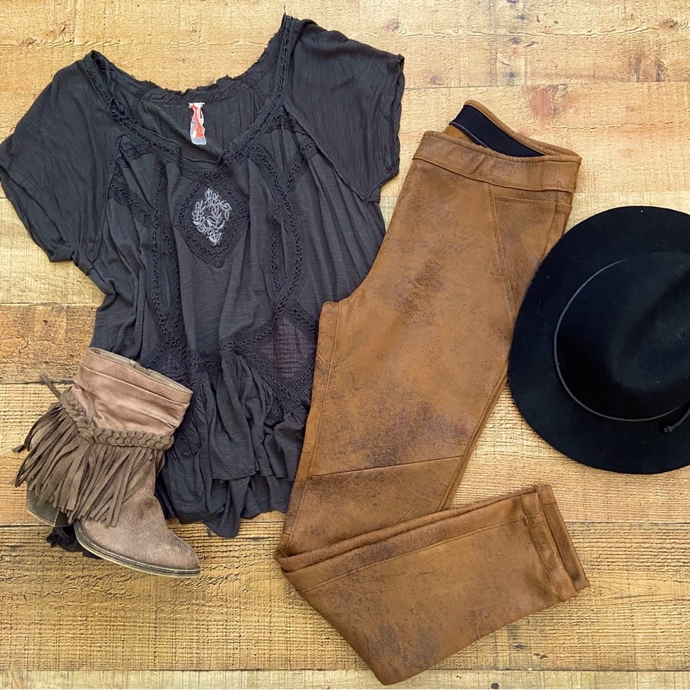 FREE PEOPLE Vegan Leather Leggings